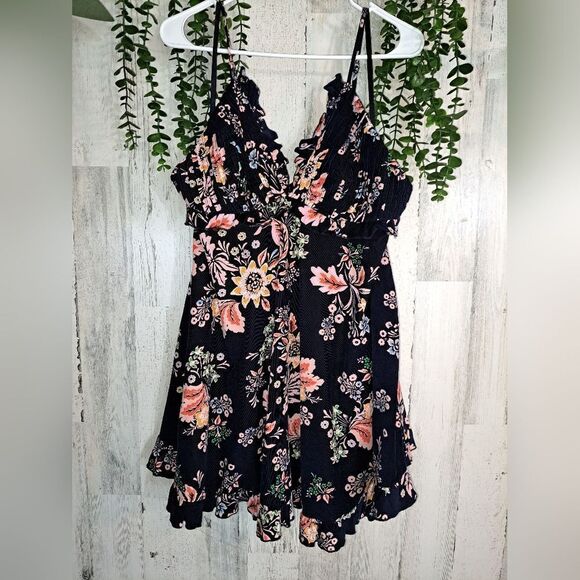 NWOT Free People Cord Looking Glass Mini in Navy/Floral - Picture 5 of 15